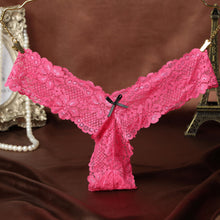 Fashion Women Lace Lace Thong Low Waist V-String Briefs G-String Underwear BK