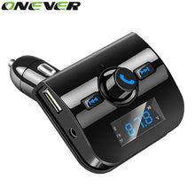 Onever Bluetooth Car Kit Music Player FM Transmitter Hands-free Modulator With 3.1A USB Charger TF Slot DC 12-24V USB For Iphone