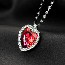 Crystal Heart Necklace For Women Romantic Fashion Classic Luxury Rhinestones