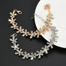 Women Elegant Crystal Snowflake  Bracelet Jewelry