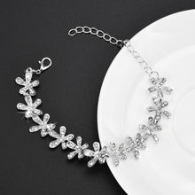 Women Elegant Crystal Snowflake  Bracelet Jewelry