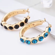 1 Pair Women Fashion Crystal Rhinestone Round-shaped Ear Stud Earrings