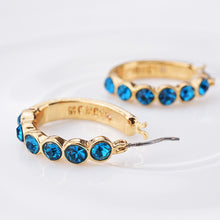 1 Pair Women Fashion Crystal Rhinestone Round-shaped Ear Stud Earrings